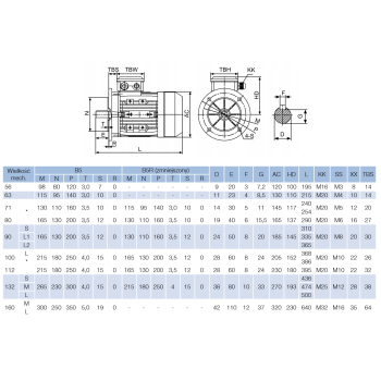 Silnik elektryczny 1,1kW 1400 obr/min. 80B5